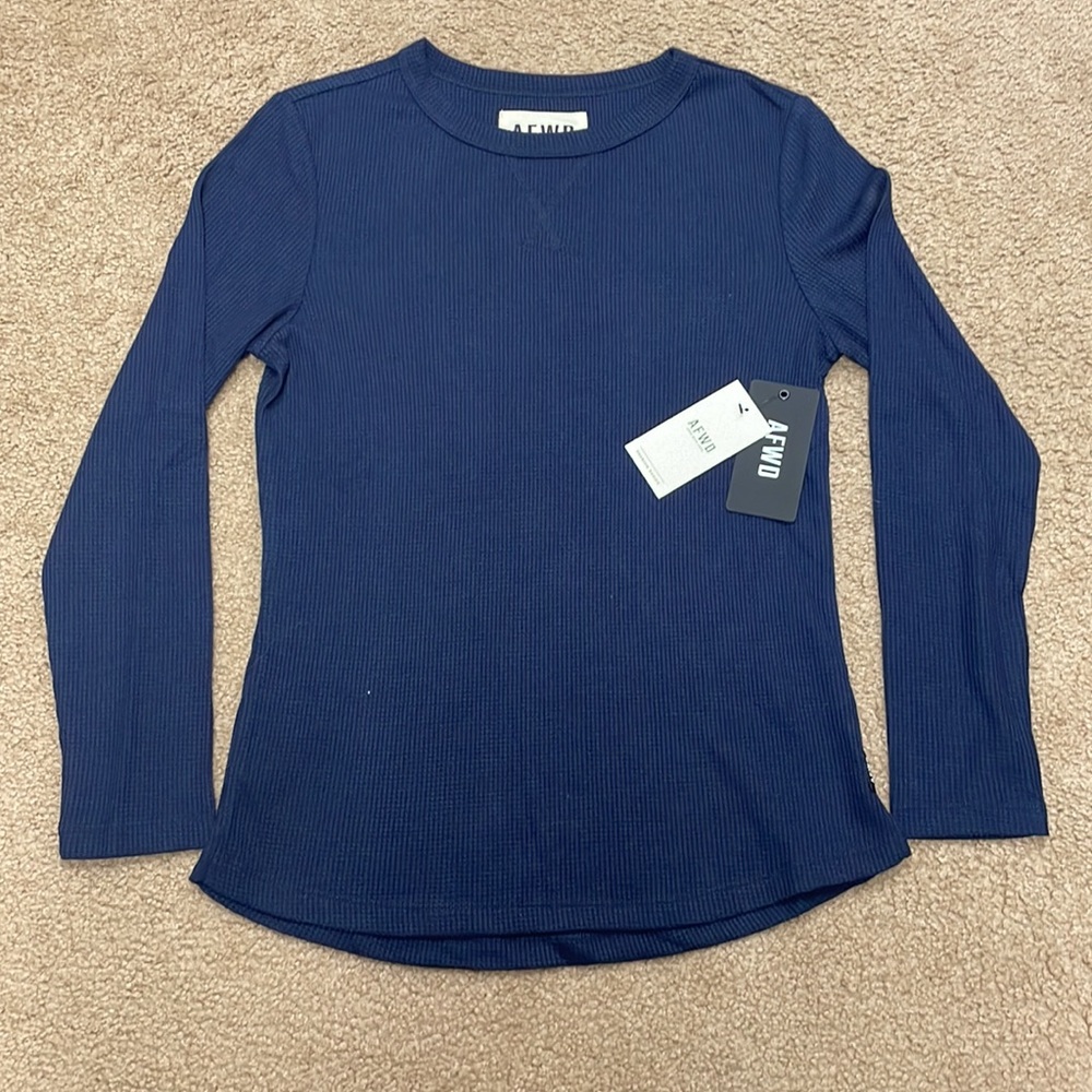 Alpha Forward women waffle long sleeve shirt. Small - Picture 4 of 8